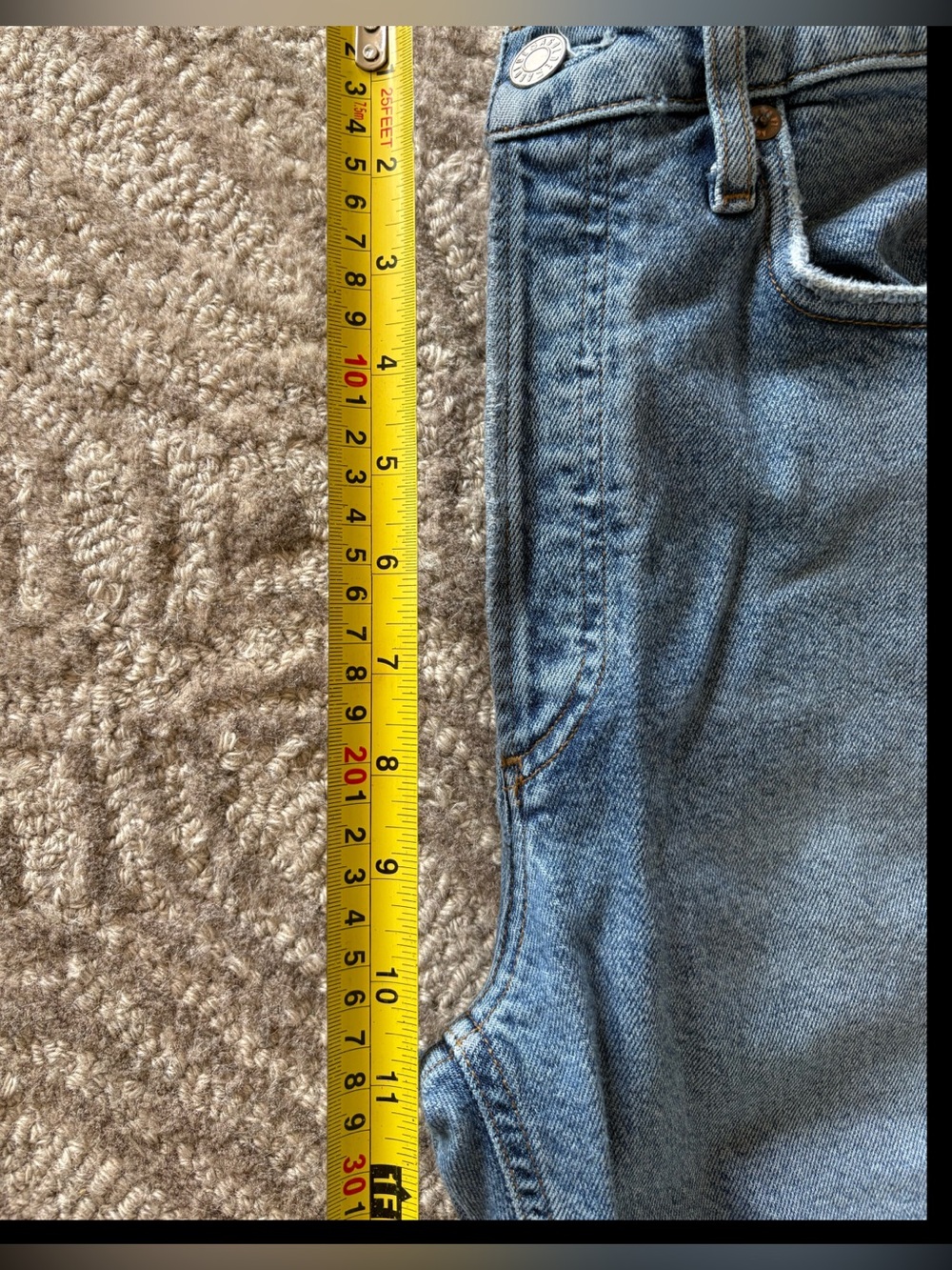 AGOLDE Riley High Rise button front Distressed Ripped Cropped Ankle Jean Wm 25 - Picture 8 of 13